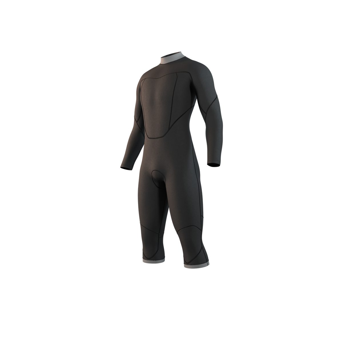 Brand Longarm Shortleg 3/2mm Bzip Flatlock - Black - 2027