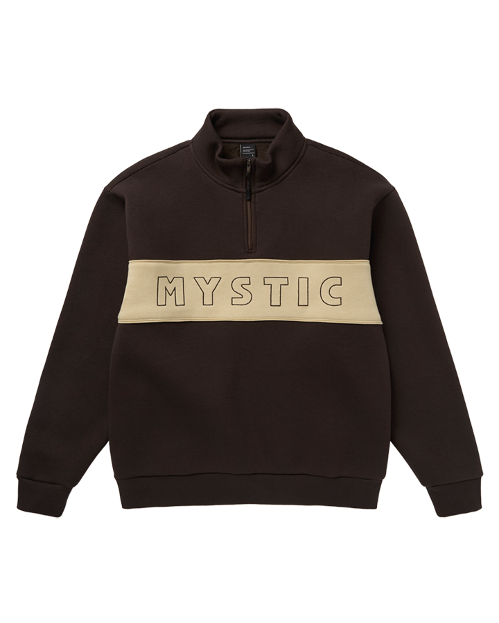 Slate Half Zip Sweat - Dark Brown - 2026