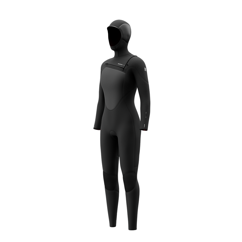 Gem Fullsuit 6/4/3mm Hooded Fzip - Black - 2027