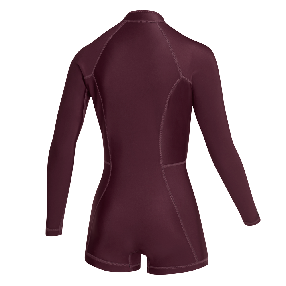 Lunar Longarm Shorty 2/2mm Fzip Women - Oxblood Red - 2027