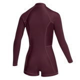 Lunar Longarm Shorty 2/2mm Fzip Women - Oxblood Red - 2027