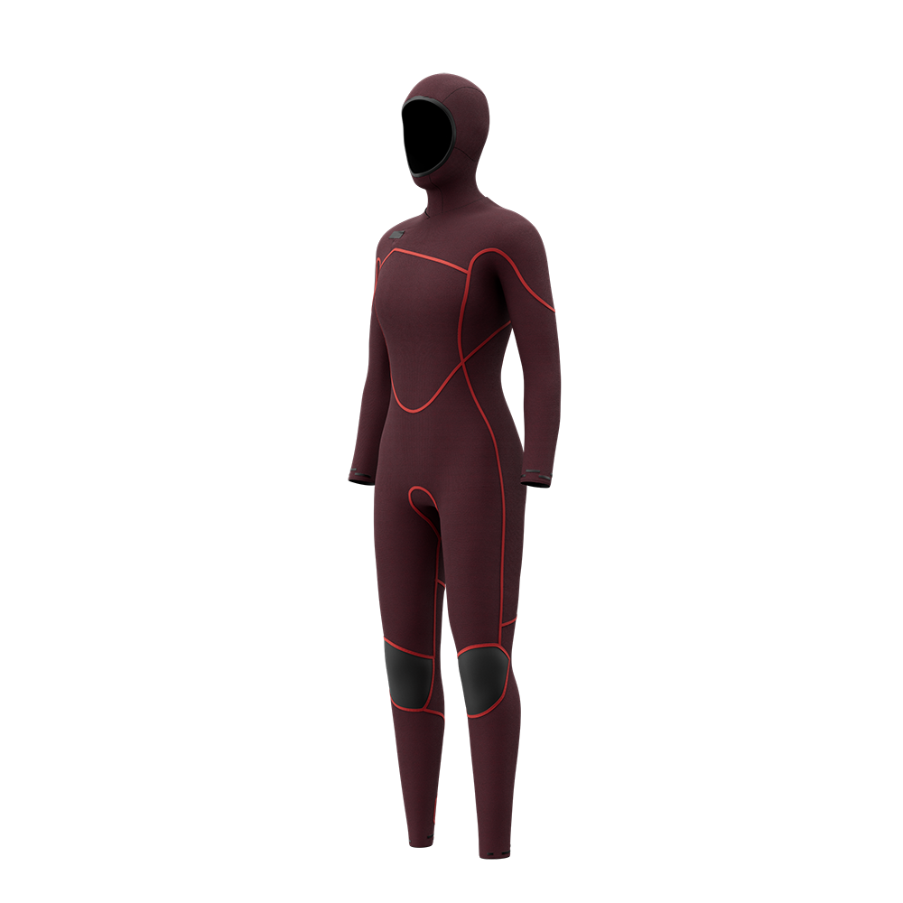 Gem Fullsuit 6/4/3mm Hooded Fzip - Black - 2027