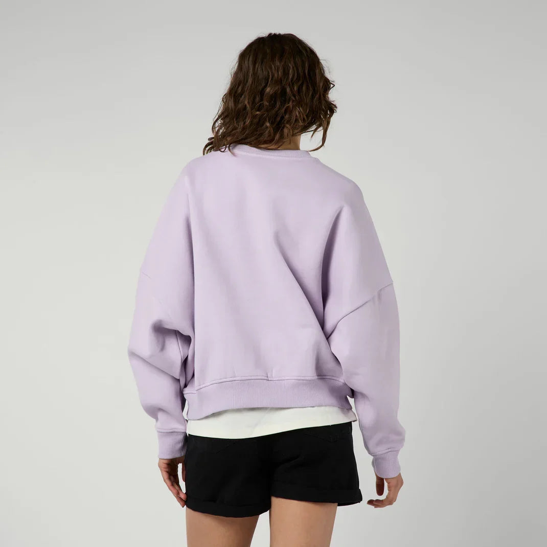 Dropped Shoulder Crew Sweat Women - Lilac - 2025